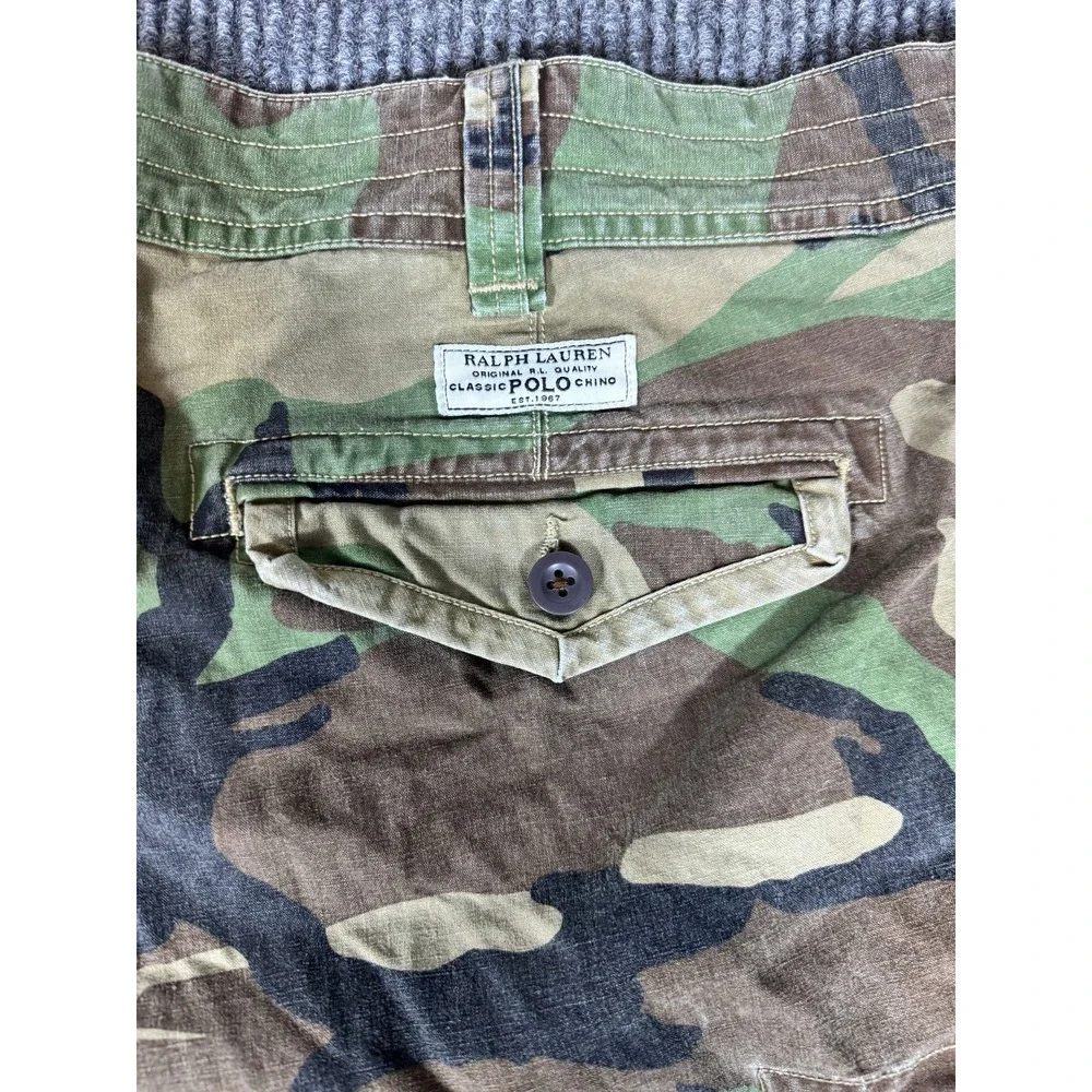 Polo Ralph Lauren Cargo Chino Shorts Men 44 44B Camouflage Camo Military Utility